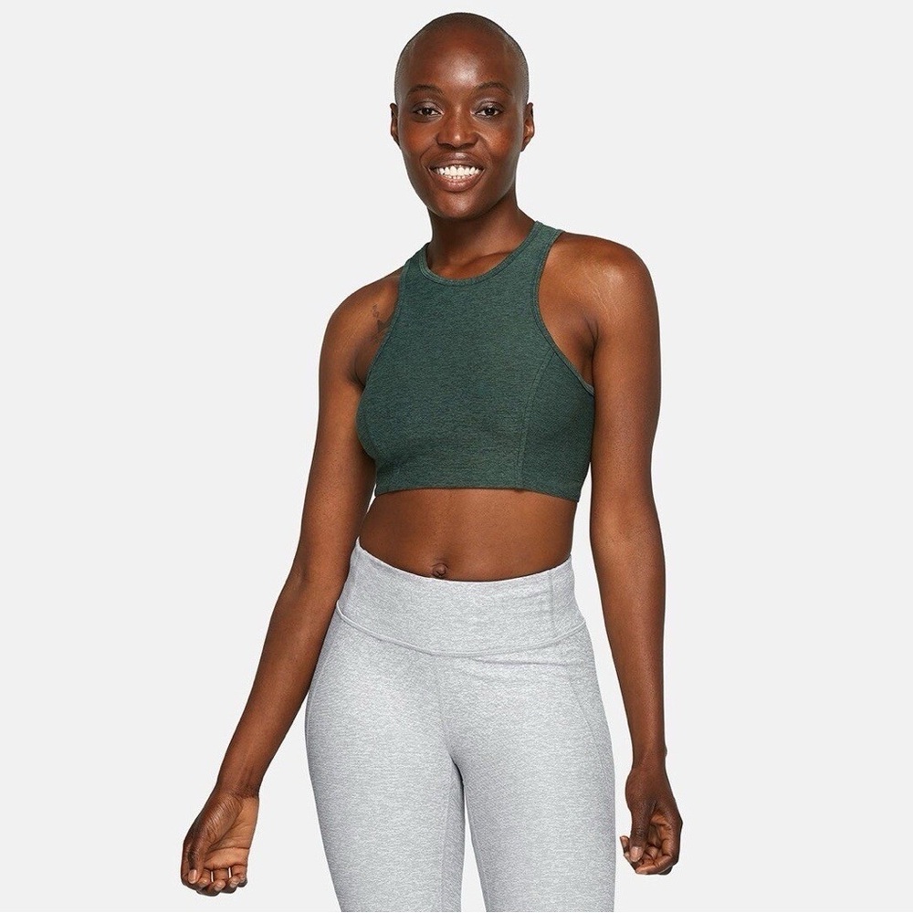 Outdoor Voices Athena crop top in green, size small